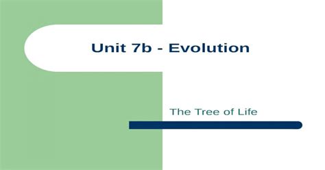 Ppt Unit 7b Evolution The Tree Of Life Taxonomy Taxonomy Is The