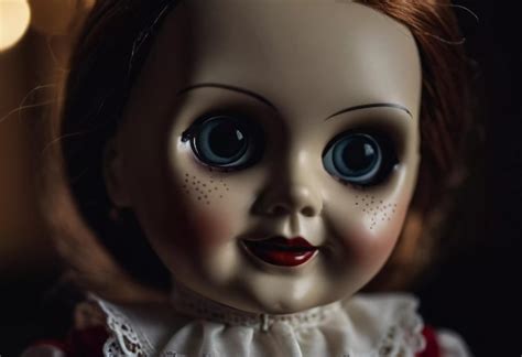 Unsettling Doll Featuring Dark Eyes And Red Hair Captures Attention In