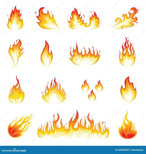 Fire Flames Stock Vector Illustration Of Flaming Explosion 50465609