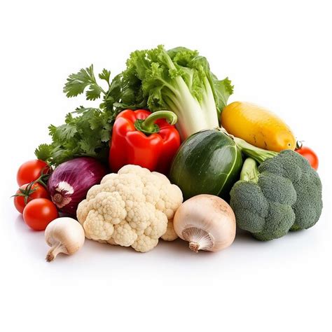 Premium Ai Image Vegetables Isolated On White Background