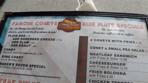 Menu At Coney Island Diner Restaurant Mansfield