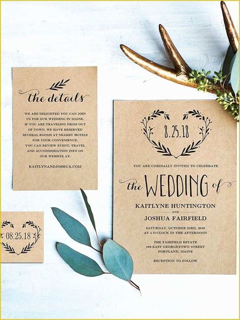 Rustic Wedding Invitation Templates Free Download Of 16 Printable ...