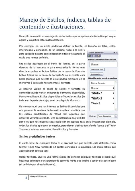 Manejo de estilos índices tablas de contenido e ilustraciones PDF