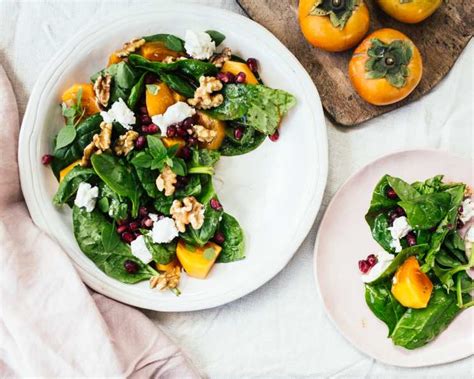 Pomegranate Persimmon Salad With Warm Goat Cheese Recipe