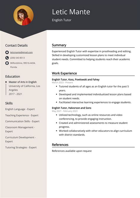 Language Proficiency Resume