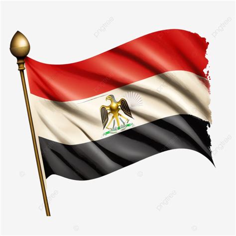 Realistic Pennant With Egypt Flag Realistic Pennant With Egypt Flag