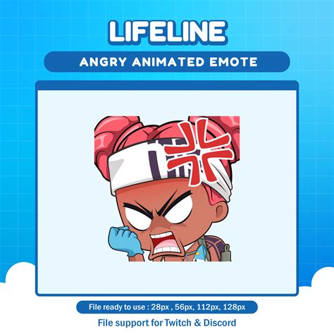 Lifeline Apex Legends Angry Emote for Twitch | Apex Animated Emotes - Etsy