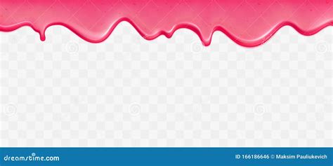 Pink Slime Vector Glitter Background Liquid Dripping Texture Border Cartoon Sticky Toxic