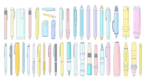 Premium Photo | Office supplies collection with cute pastel colors Flat ...