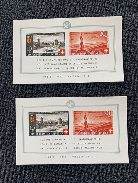 Briefmarken Bundesfeier 1942 Kaufen Auf Ricardo