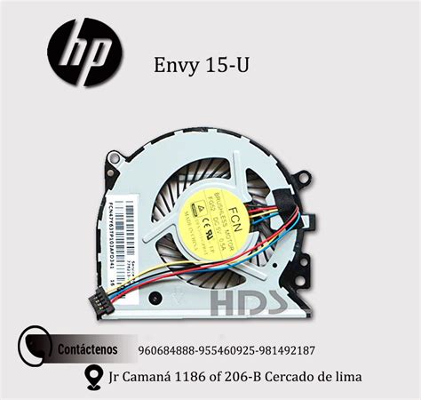 Cooler Hp Envy 15 U Hds Soluciones Partes Repuestos Laptop Pc All