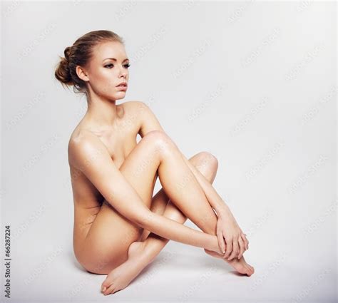 Nude Woman Sitting On Floor Stock Photo Adobe Stock