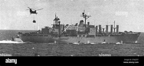 USS White Plains (AFS-4) underway in 1972 Stock Photo - Alamy