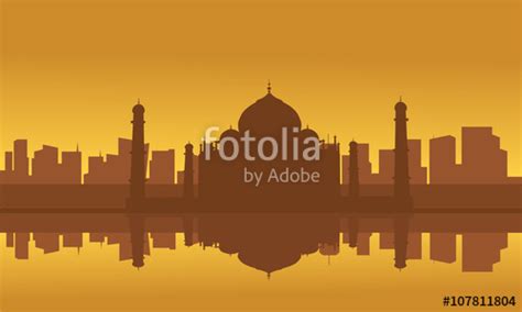 Taj Mahal Silhouette Vector at Vectorified.com | Collection of Taj ...