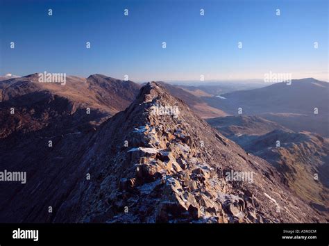 Crib Goch on The Snowdon Horseshoe ridgewalk Snowdonia National Park