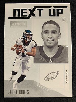 Jalen Hurts Panini Playbook Next Up Insert Rookie Card Rc Nu