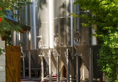 premium photo craft beer brewery container kegs