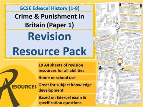 Gcse History Crime And Punishment Revision Resources Pack Edexcel