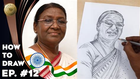 President Draupadi Murmu Drawing How To Draw Draupadi Murmu New