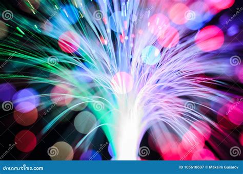 Fiber Optics Lights Abstract Background Stock Image Image Of Data