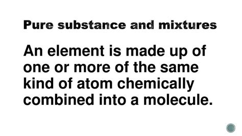 Pure Substances And Mixtures Ppt Descargar