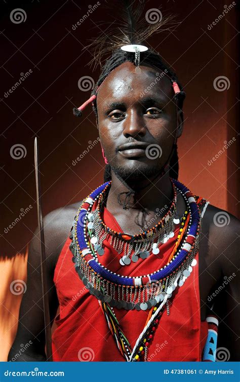 Masai Mara Man editorial photo. Image of traditional - 47381061