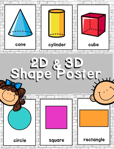 2d And 3d Shapes Printable Poster Printable Word Searches