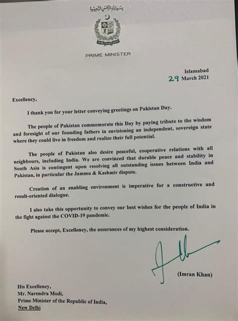 Imran Khan Writes Back To Pm Modi Offers To Resolve All Outstanding