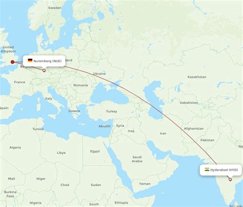 All Flight Routes From Hyderabad To Nuremberg Hyd To Nue Flight Routes