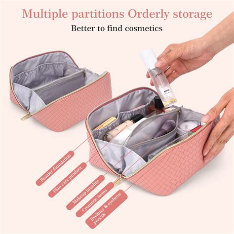 Zauknya Large Capacity Travel Cosmetic Bag Makeup Bag Portable