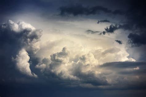 Dramatic Sky With Stormy Clouds Before Rain Stock Photo Image Of