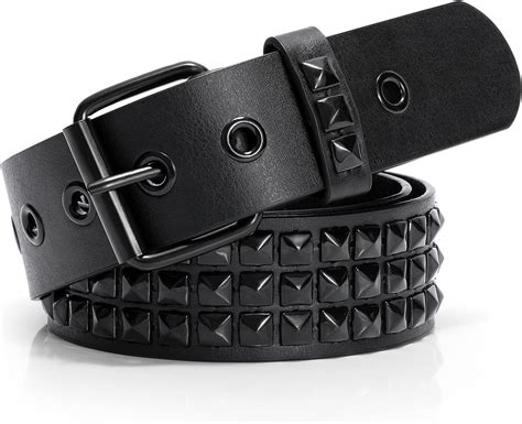 Xzqtive Studded Belt Metal Punk Rock Rivet Belts For Women Men Punk