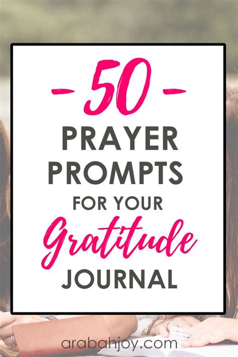 50 Prayer Prompts For Your Gratitude Journal