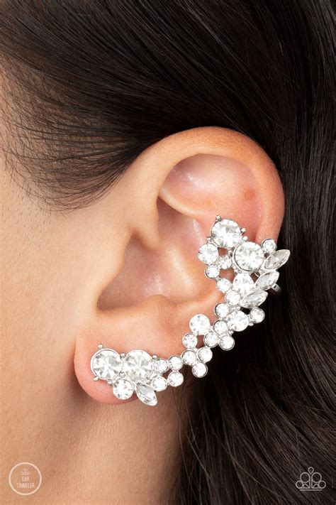 Astronomical Allure White Post Earrings Paparazzi Accessories