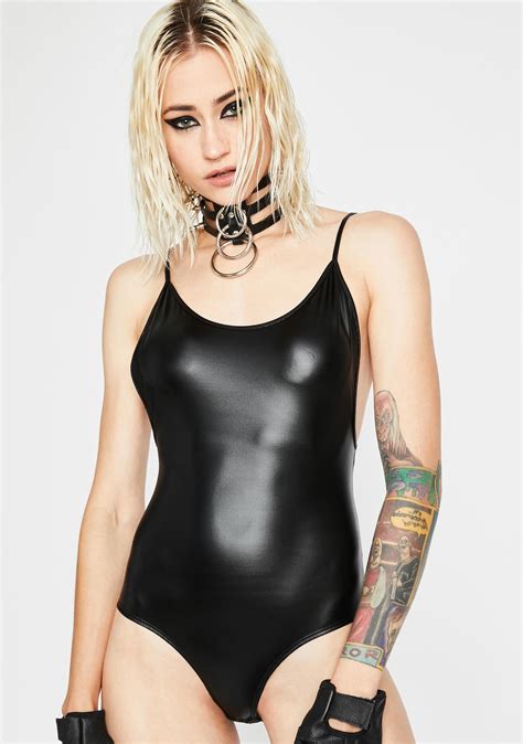 Stretchy Low Back Bodysuit Black Dolls Kill