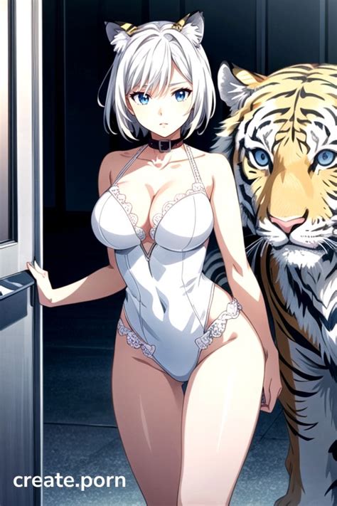 Confused Tiger Tail Metal Collar Hentai AI Porn