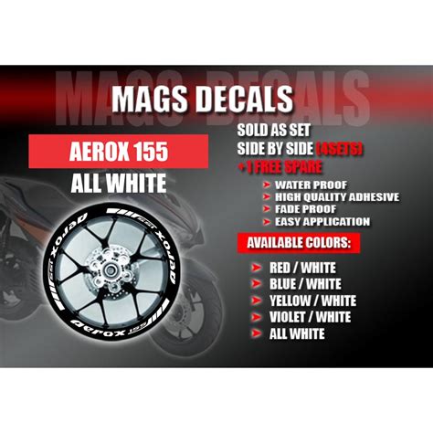 Mags Decals Sticker For Aerox 155 Shopee Philippines