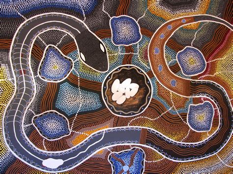 Australian Aboriginal Art Snake