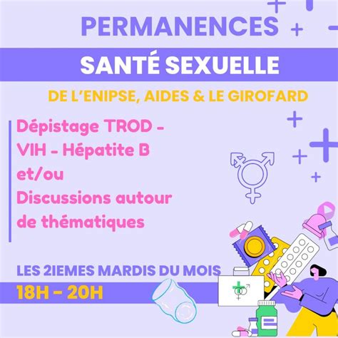 [permanences Santé Sexuelle] Discussions Et Ou Dépistage Sans Rdv Le Girofard