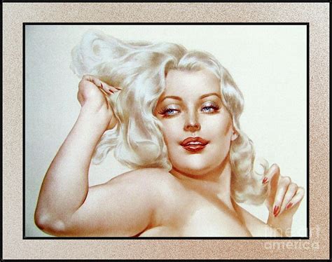 Voluptuous Platinum Blonde By Alberto Vargas Vintage Pin Up Girl Art