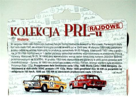 FIAT 125P SAMOCHÓD RALLY RAJDOWY KOLEKCJA PRL U 1 43 ŻÓŁTY