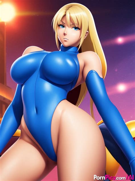 Sexy Hentai Babe Zero Suit Samus Shows Off Her Lovely Tits Her Puffy