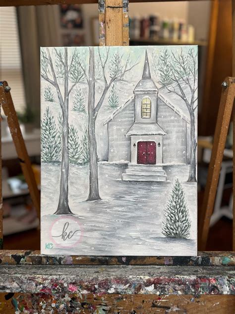 Winter Church Painting Class, Sat., Dec. 9th, 6:00-8:30 p.m. | Casey K ...