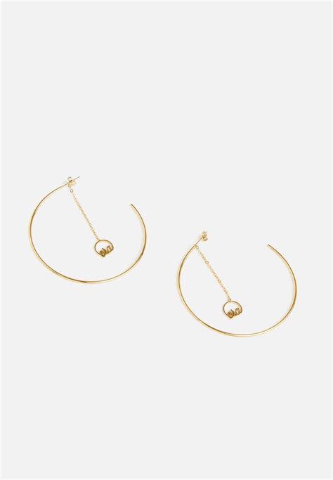 Drop Hoop Earrings Gold Era By Dj Zinhle Jewellery