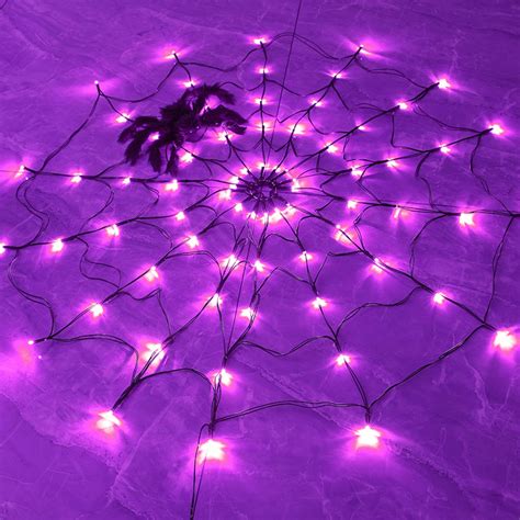 Tancuzo Halloween Spider Web Lights,8 Modes Light up Cobweb Halloween Decorations for Indoor ...