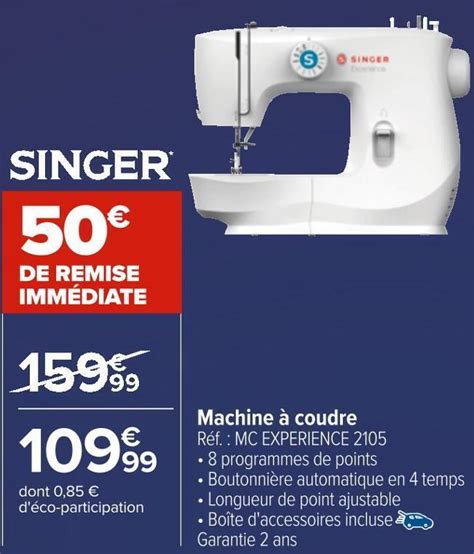 Promo Singer Machine Coudre Chez Carrefour