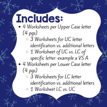 Winter Letter Recognition And Visual Scanning Letter A Freebie Tpt