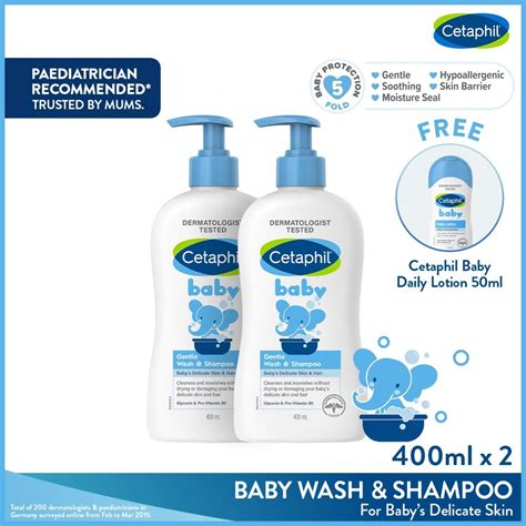Cetaphil Baby Gentle Wash And Shampoo 400ML Gentle And Hypoallergenic
