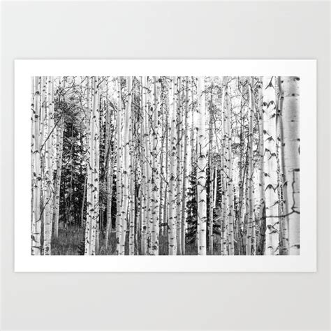 Forest in Black & White Art Print by The Blonde Dutch Girl | Society6