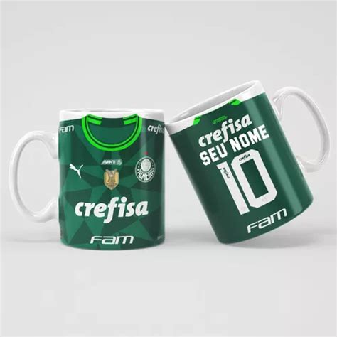 Caneca Camisa Do Palmeiras Personalizada Nome Caixa